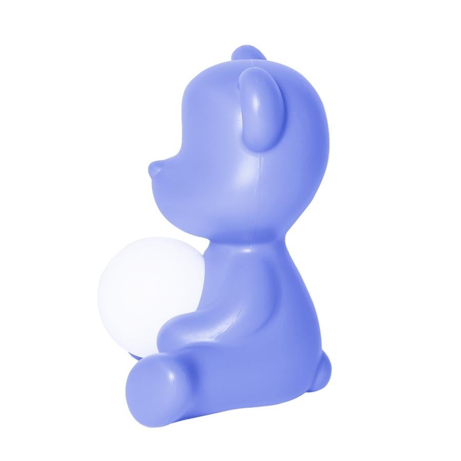 Plastique Lampe ours Teddy bleu clair rechargeable en vente