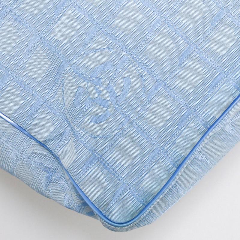 Blue Textile Tote Monogram Chanel Bag For Sale 3