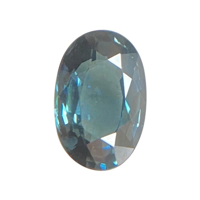 Blue Thailand Sapphire 1.18 Carat IGI Certified Oval Cut Loose Natural Gem For Sale