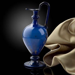 Blue Tinted Glass Ewer Italian, 16th Century
