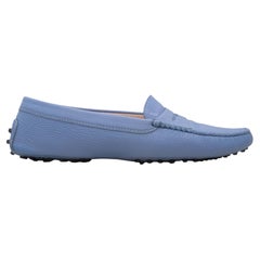 Blue Tod's Leather Driving Loafers Size 39.5