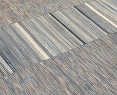 Blue Toned Modern MInimalist Mazandaran Rug