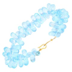 Blue Topaz 200 Carat Briolette Cut Bracelet, 2010