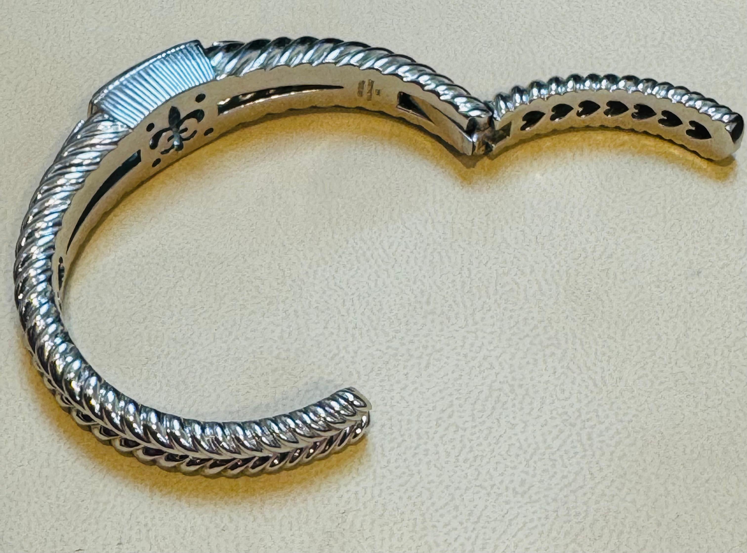 Manschettenarmreif aus Sterlingsilber mit blauem Topas und Amethyst Judith Ripka im Zustand „Hervorragend“ in New York, NY