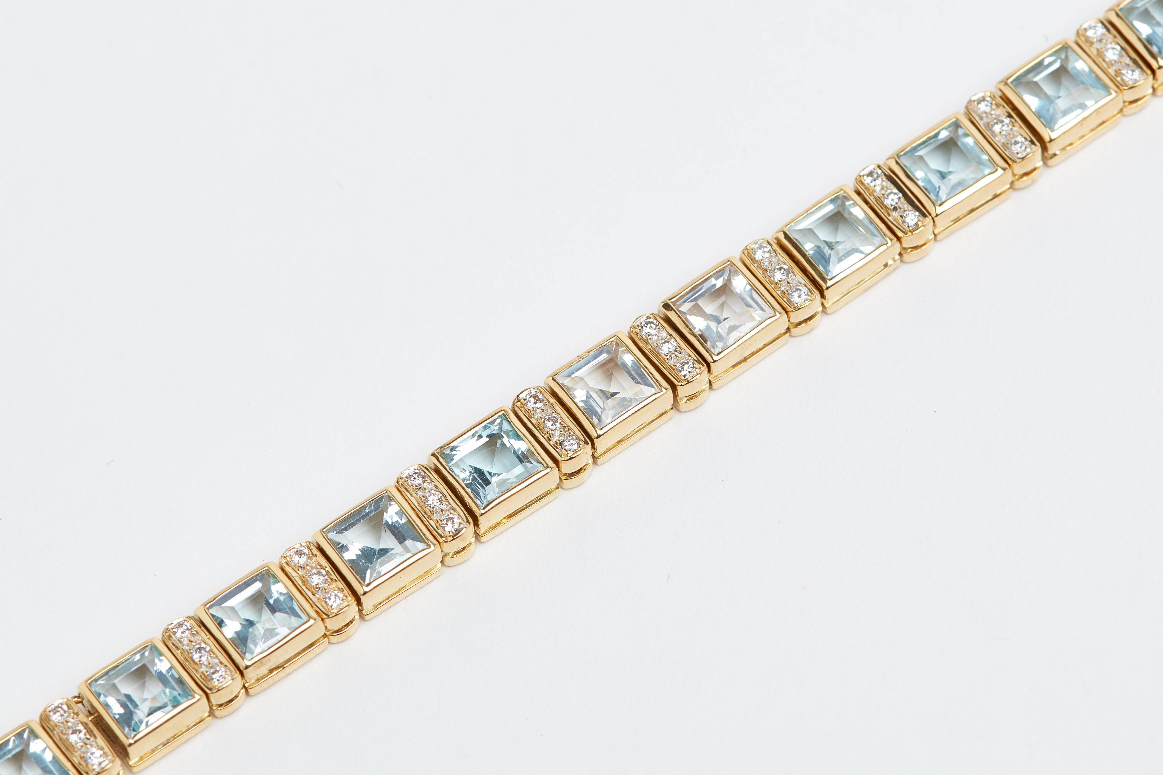 Blue Topaz and Diamond Necklace 3