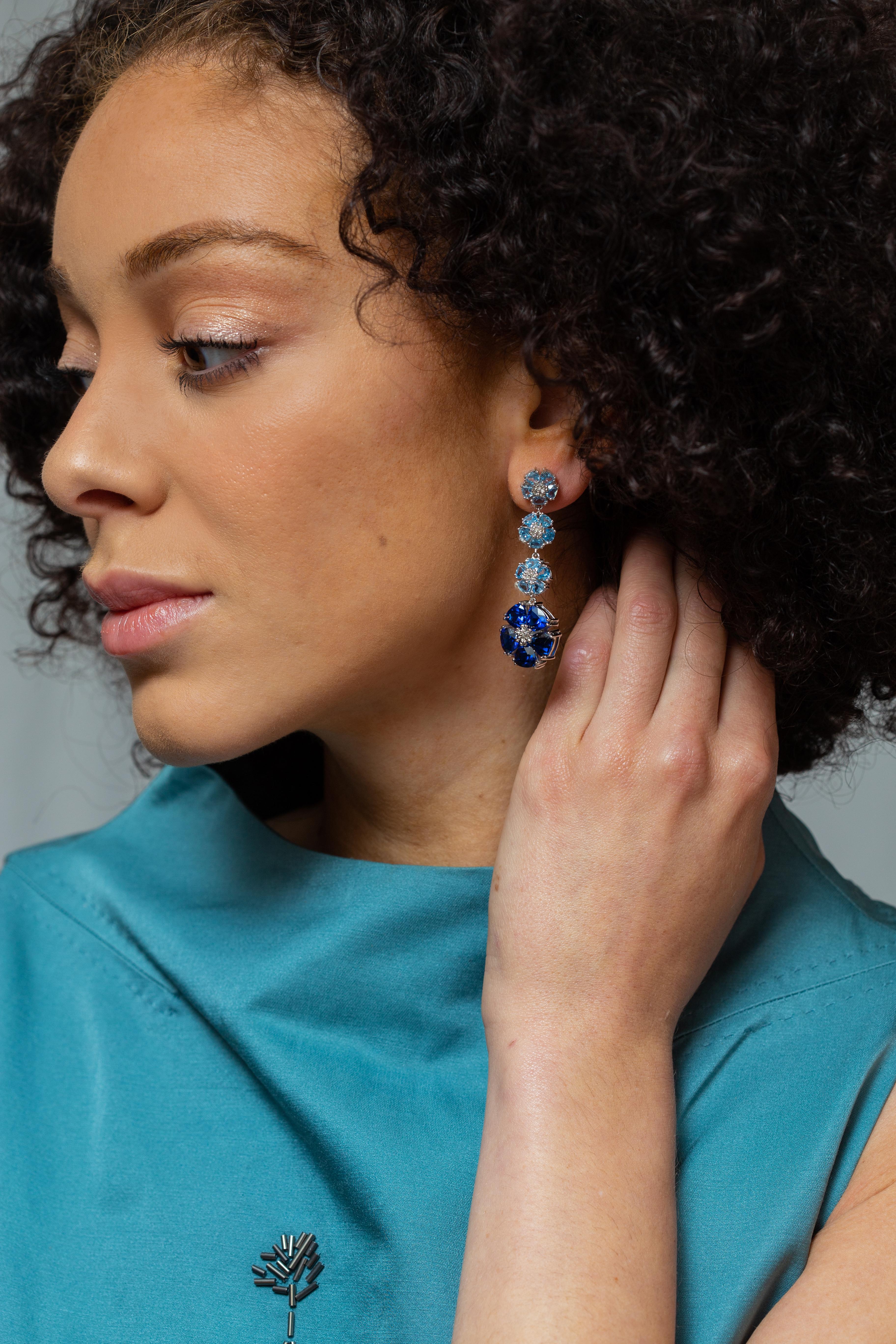 light blue topaz earrings