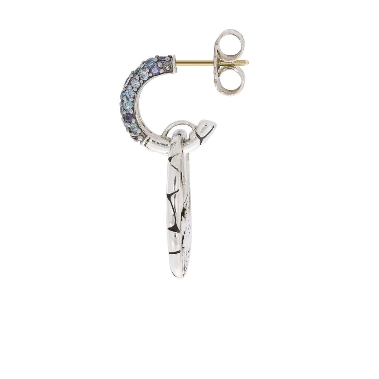 john hardy blue topaz earrings