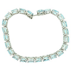 Blue Topaz Blue Line Bracelet