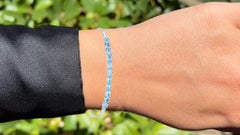 Blue Topaz Bracelet 2.74 Carats Sterling Silver