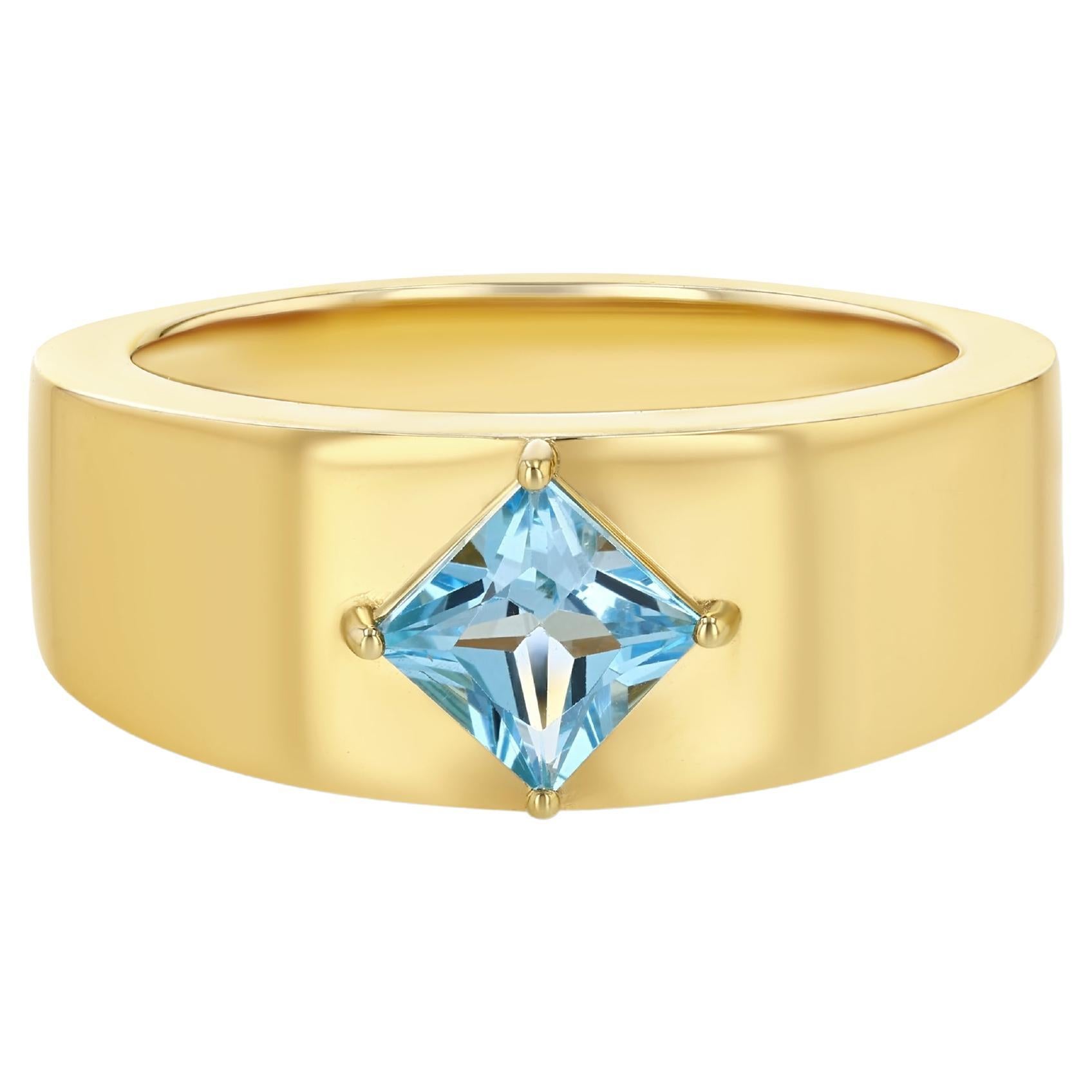 Blauer Topas Zigarrenbandring