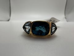 Blue Topaz cocktail ring by David Yurman 14KT gold and silver