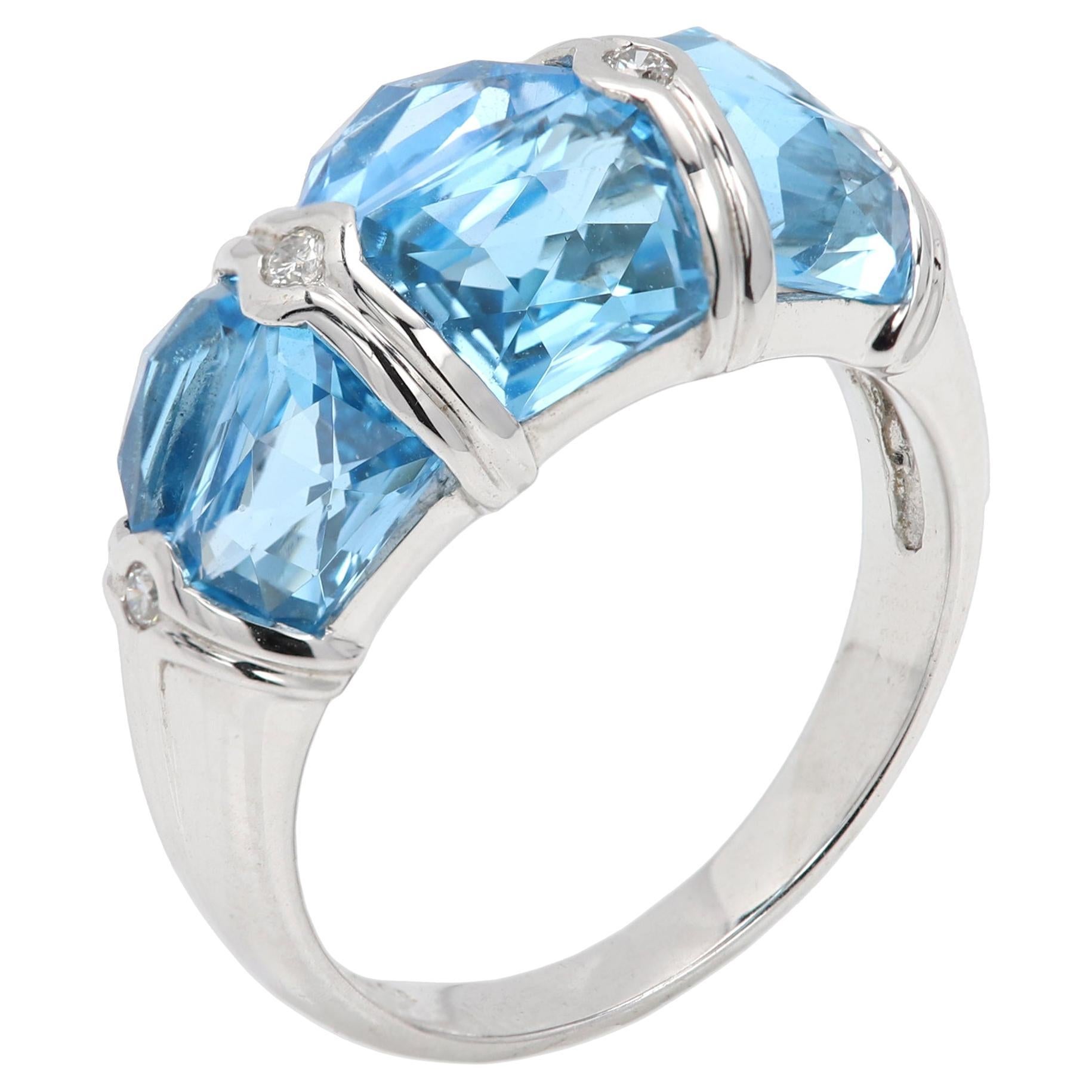 Anello di fidanzamento con diamante Anello con diamante a grappolo in oro bianco 18 carati