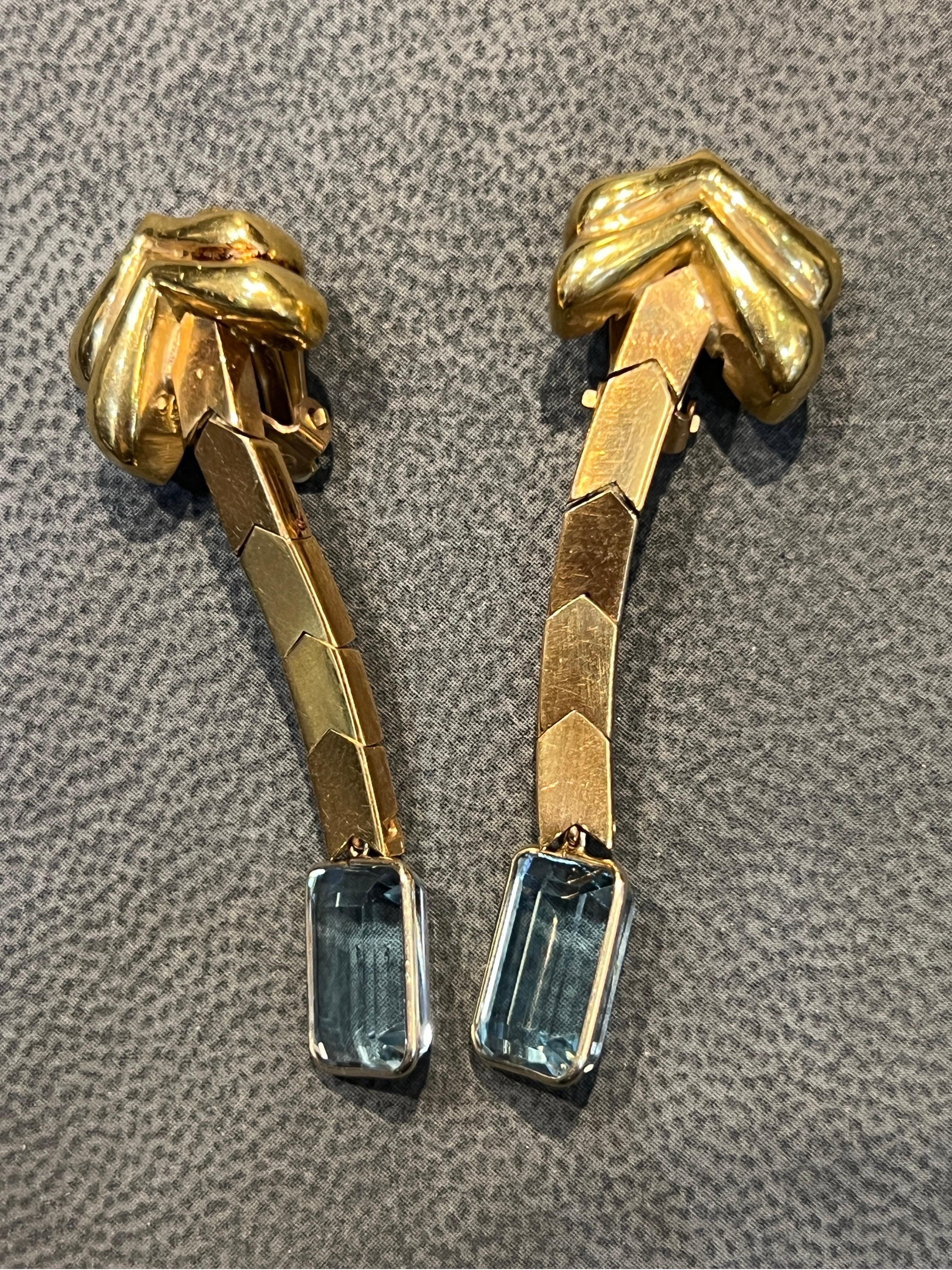 Women's Blue Topaz Dangle Earrings