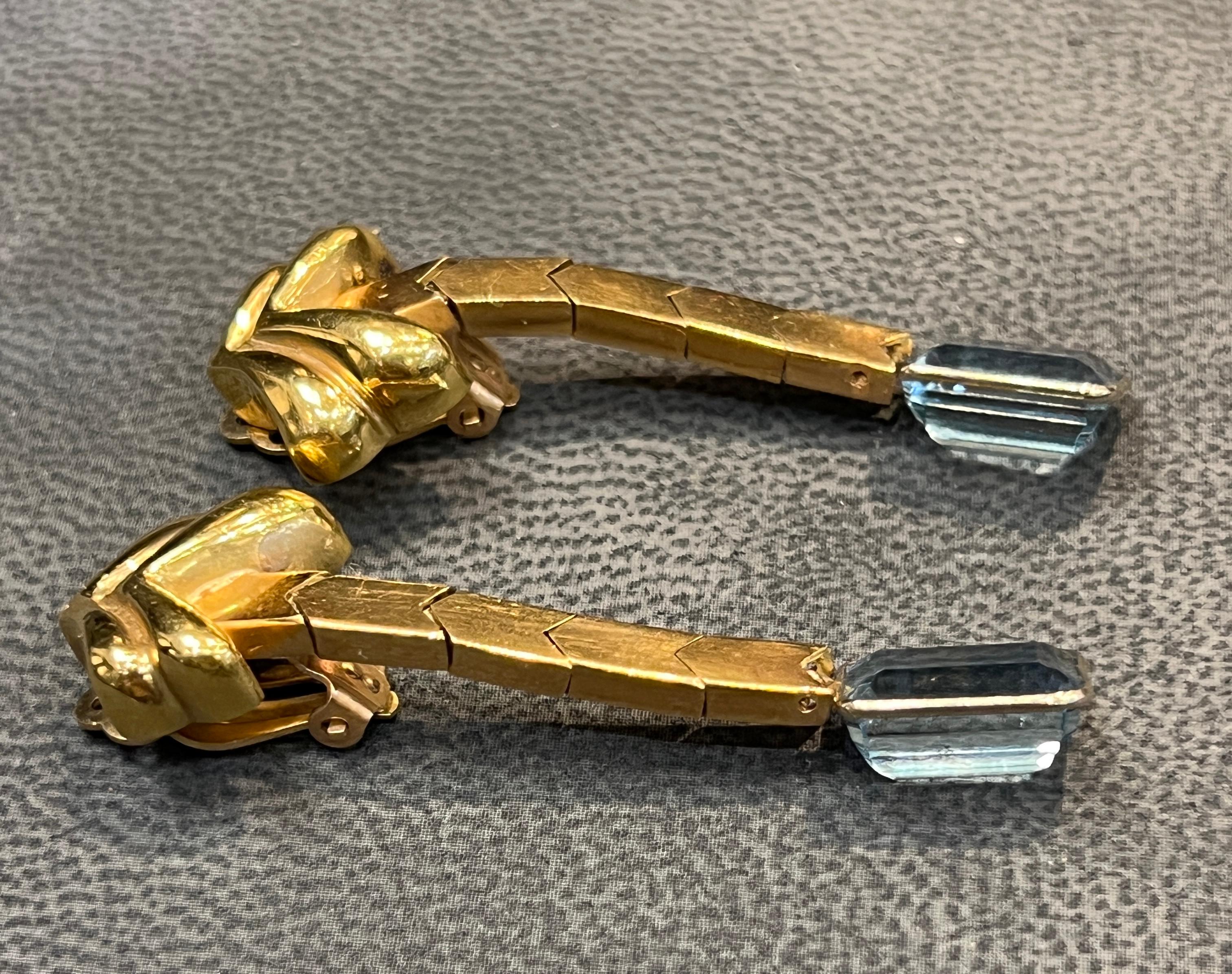 Blue Topaz Dangle Earrings 1
