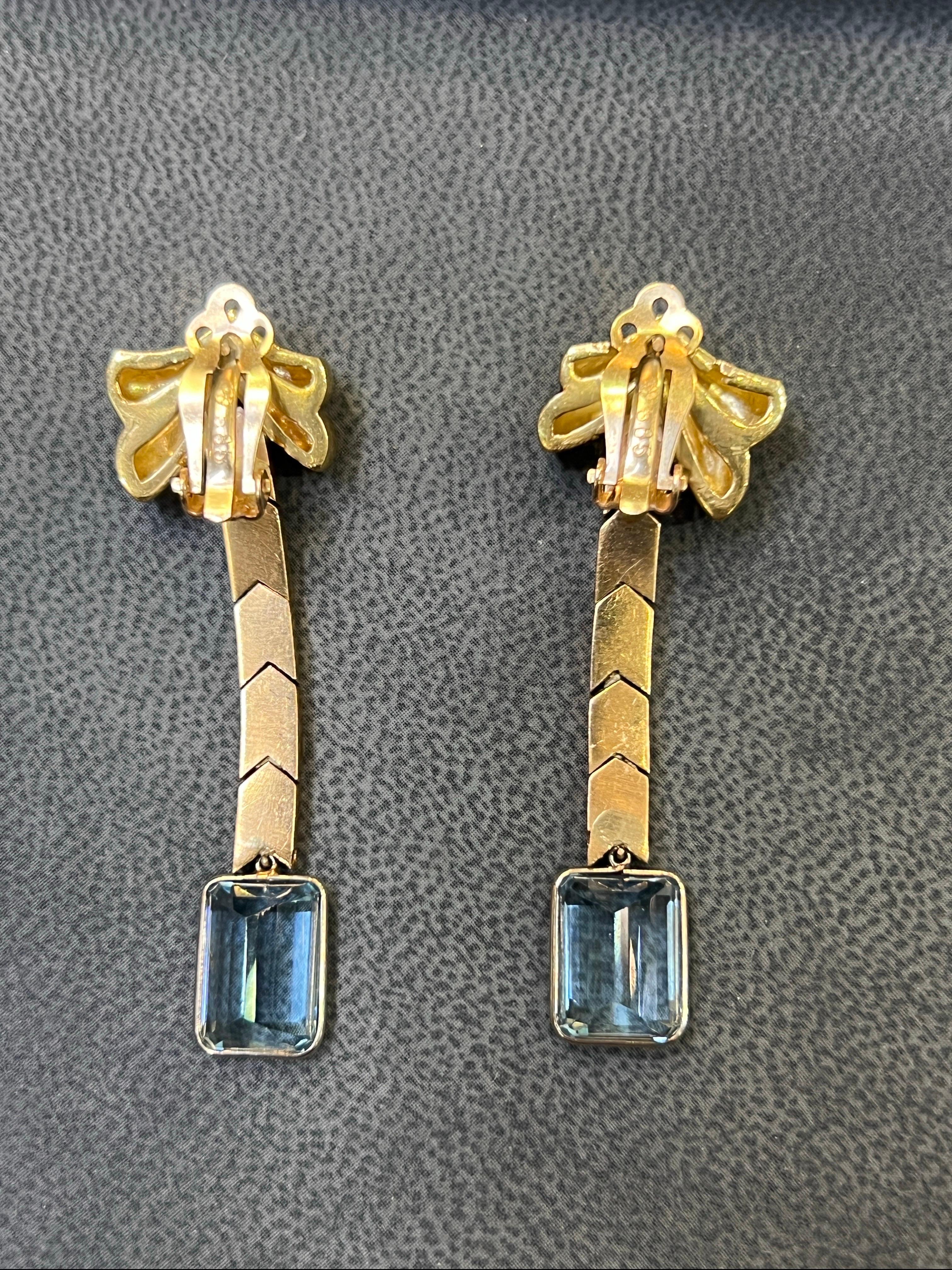 Blue Topaz Dangle Earrings 2