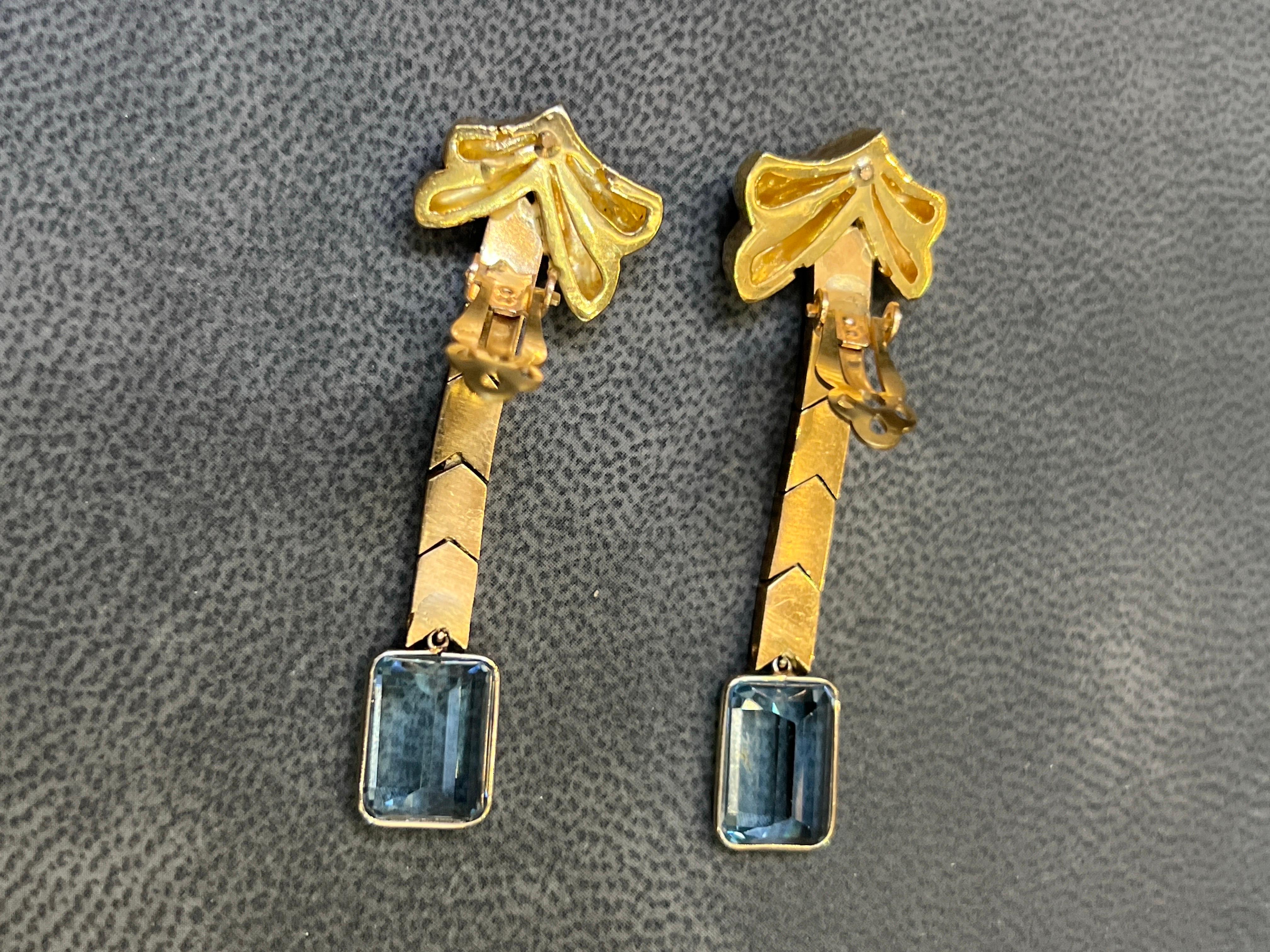 Blue Topaz Dangle Earrings 3