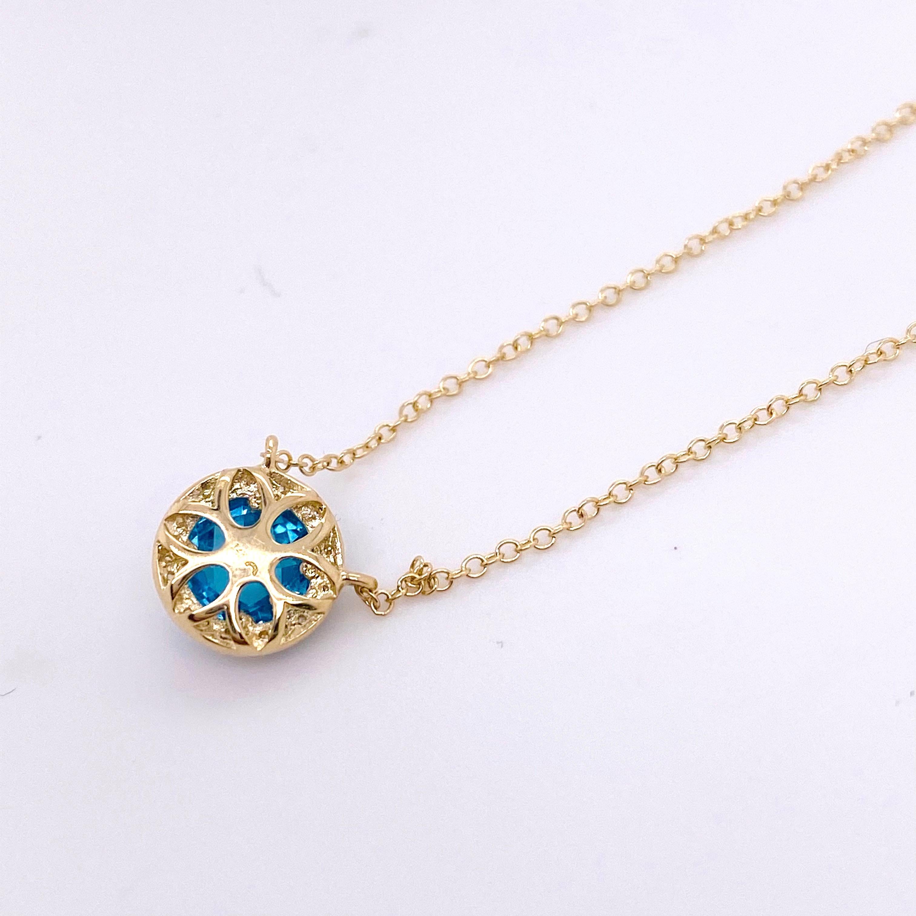 blue topaz and diamond halo necklace