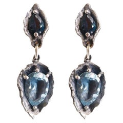 Blue Topaz Drop Earrings