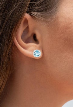 Blue Topaz Earrings 1.88 Carats Sterling Silver