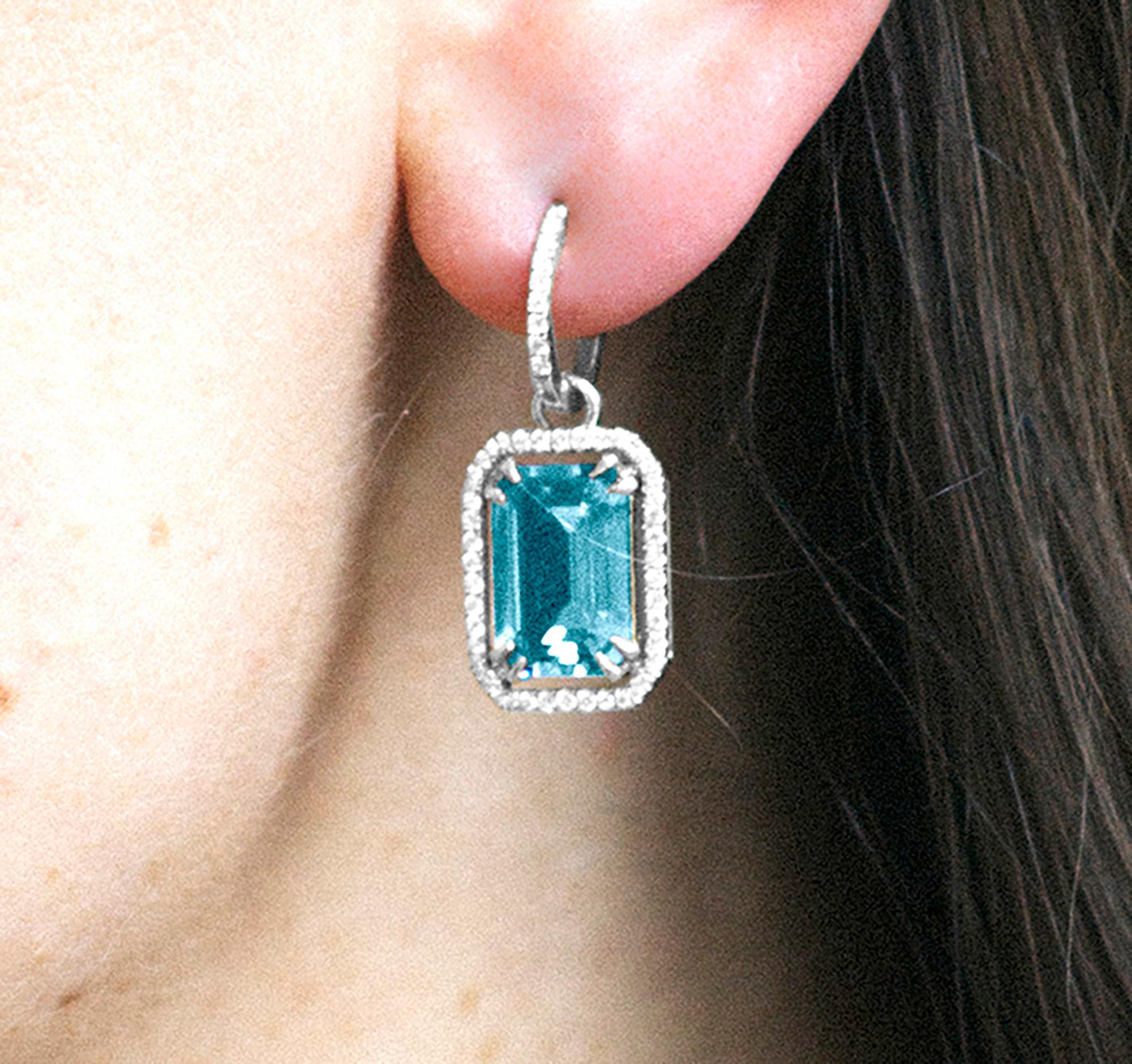 topaz and diamond earrings