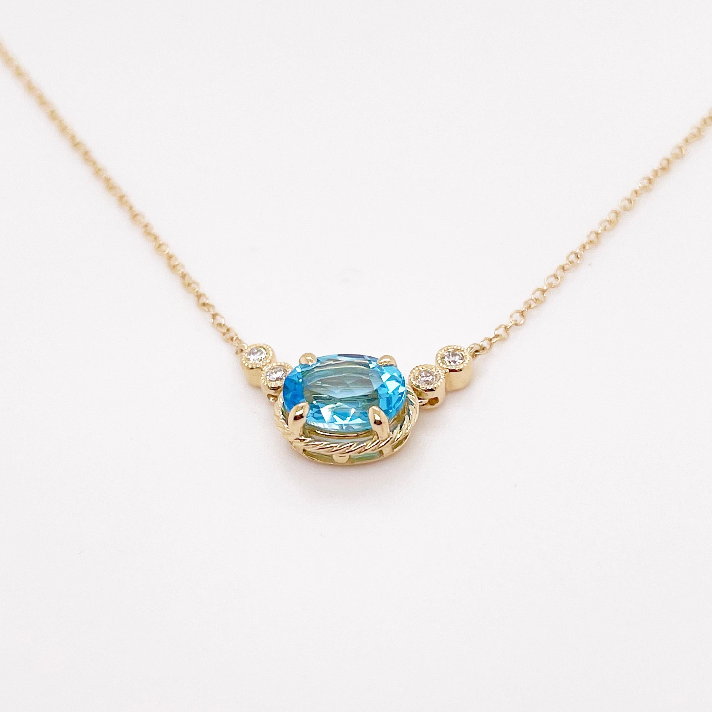 blue topaz necklace white gold