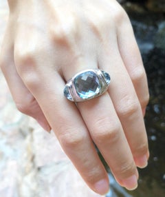 Blue Topaz Ring set in Silver Settings