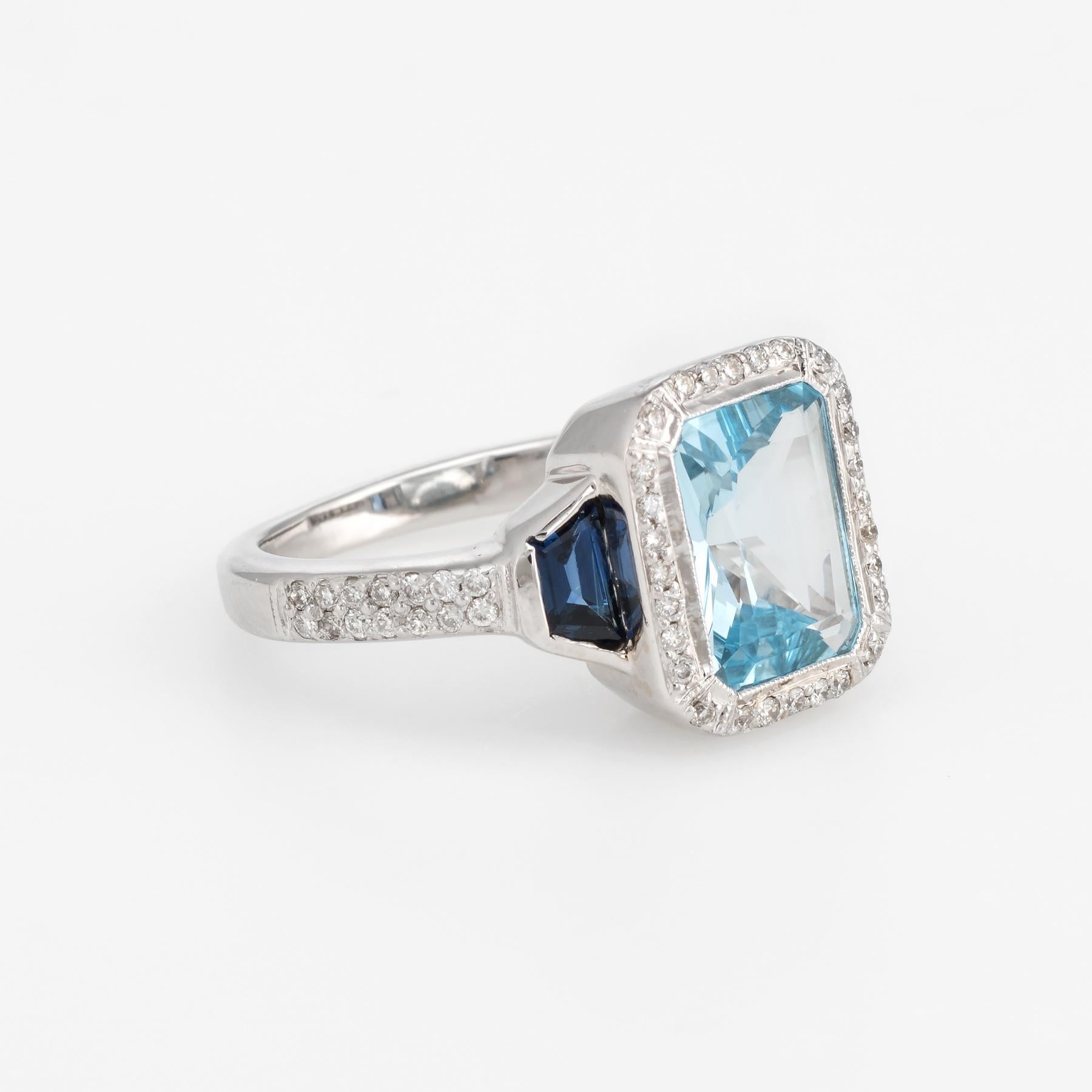 estate blue topaz engagement ring