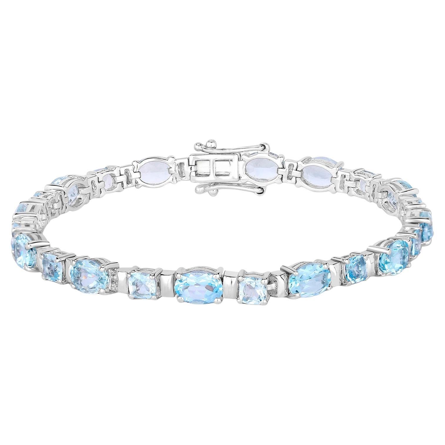 Bracelet tennis en argent sterling 15.3 carats