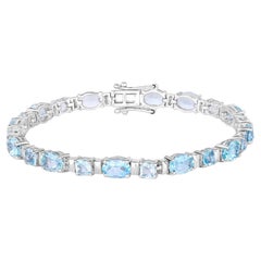 Bracelet tennis en argent sterling 15.3 carats