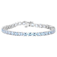 Bracelet tennis en argent sterling 18 carats