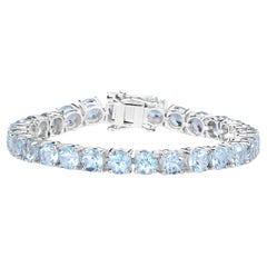 Bracelet tennis en argent sterling 26 carats