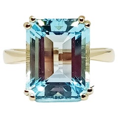Blue Topaz(10.26cts) 18K Gold Plated over Sterling Silver