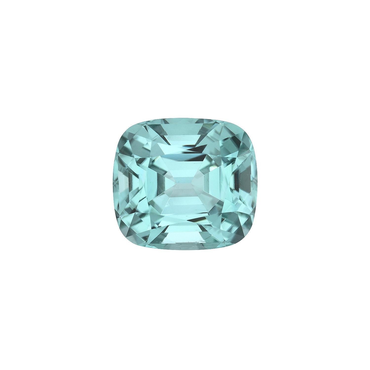 Contemporary Blue Tourmaline Ring Gem 2.75 Carat Cushion Unmounted Loose Gemstone For Sale