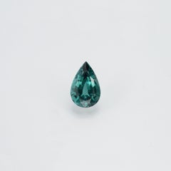 Blue Tourmaline Ring Gem 3.86 Carat Pear Shape Loose Gemstone