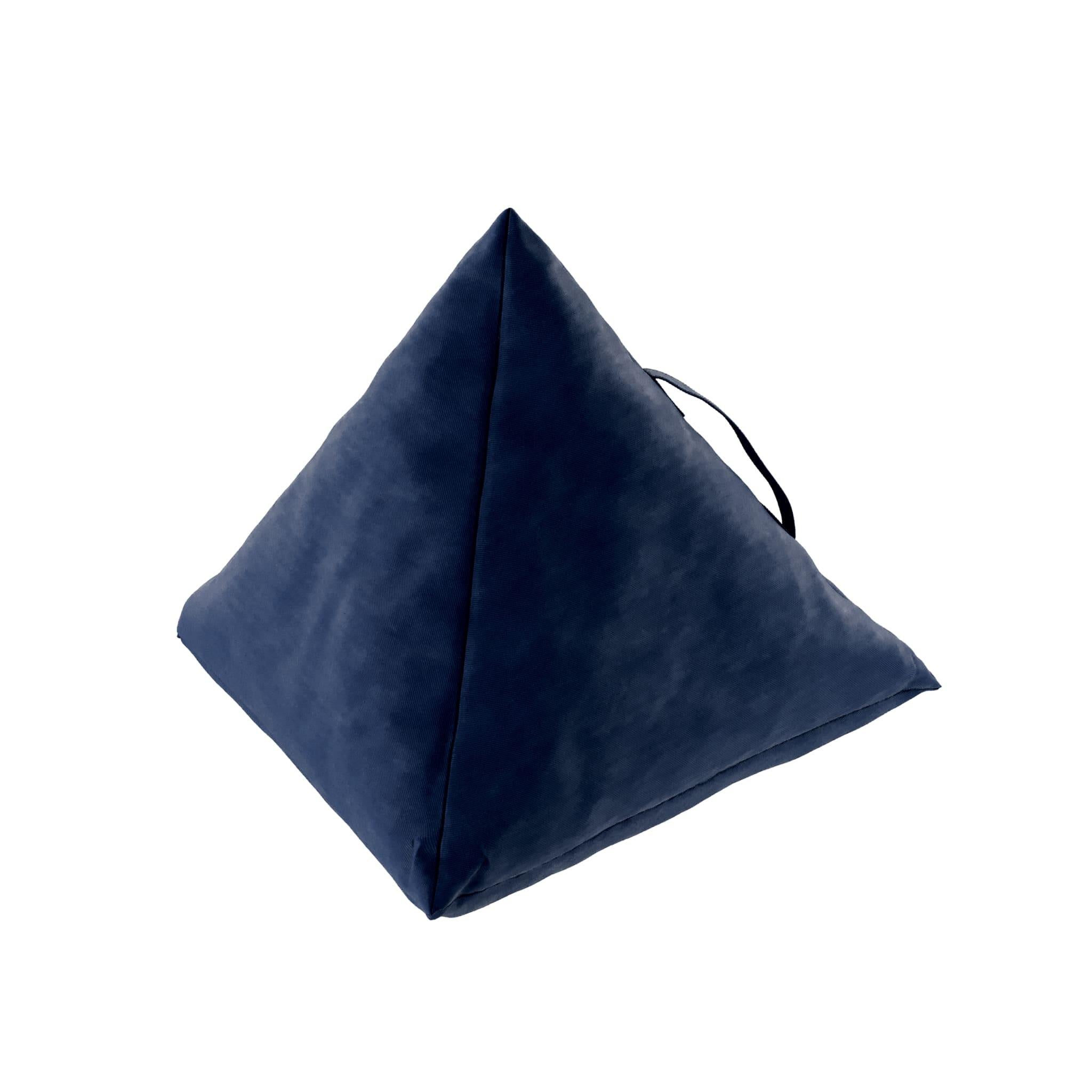 Portuguese Blue Triangle Blue-Shaped Pillow, Modern Decorative Eye-Catching Cushion