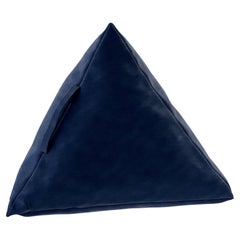 Blue Triangle Blue-Shaped Pillow, Modern Decorative Eye-Catching Cushion