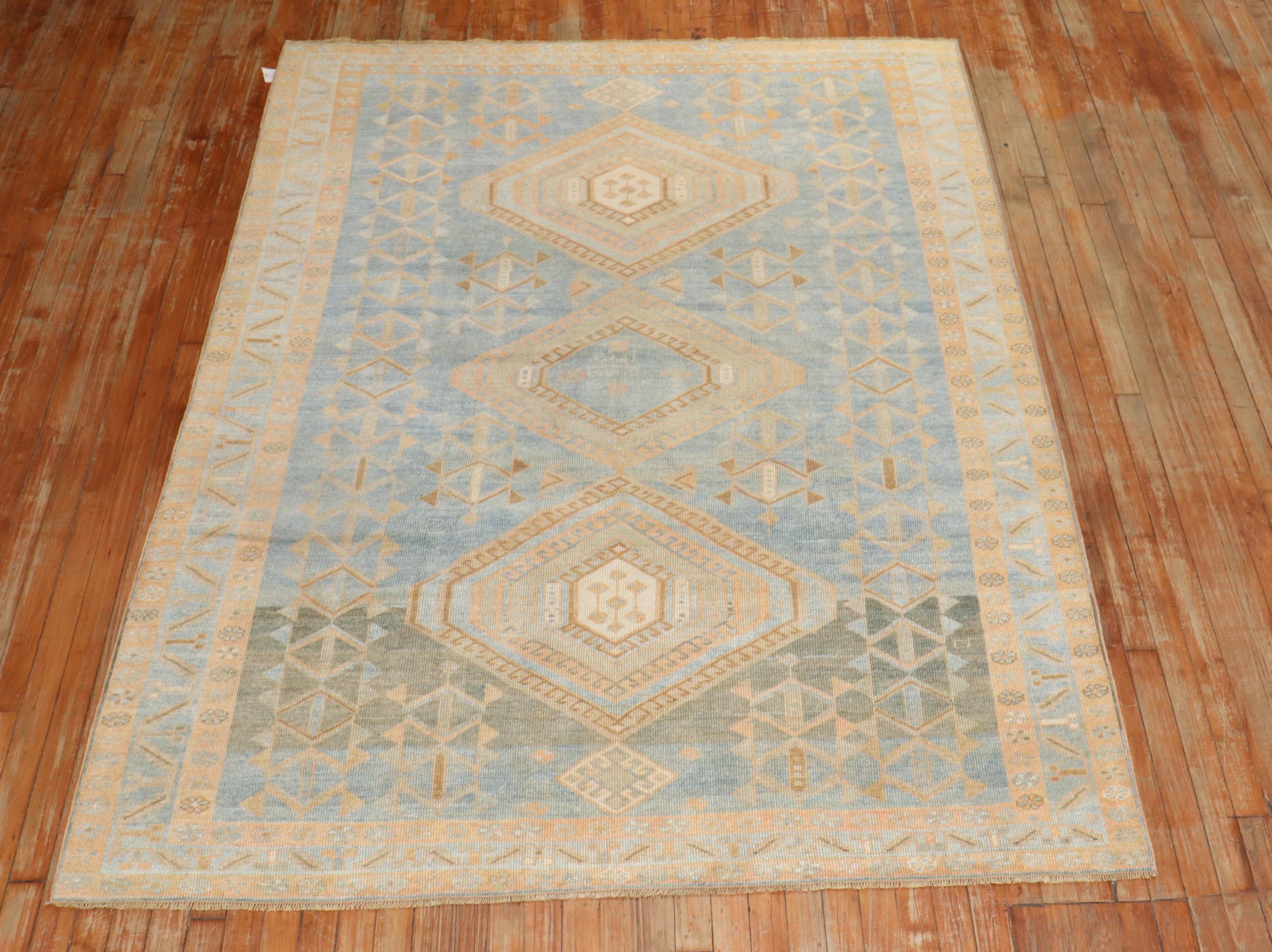 Blue Tribal Antique Malayer Rug For Sale 1
