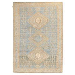 Tapis Malayer ancien tribal bleu