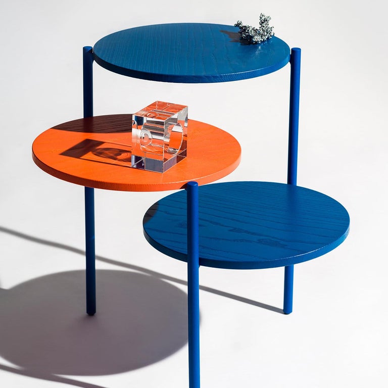 Blue Triplo Triple Table For Sale at 1stDibs