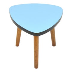 Vintage Blue Tripod Flower Stand, 1970s