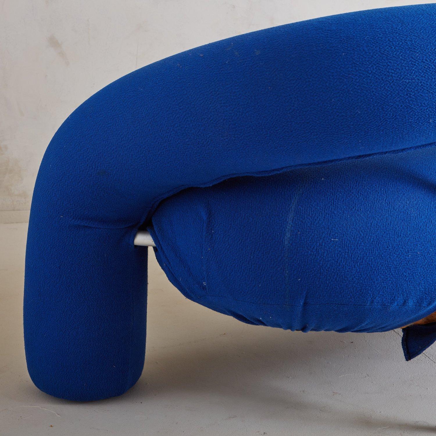 Blue Tube Sofa by Anna + Carlo Bartoli for Rossi Di Albizzate, Italy 1990s 4