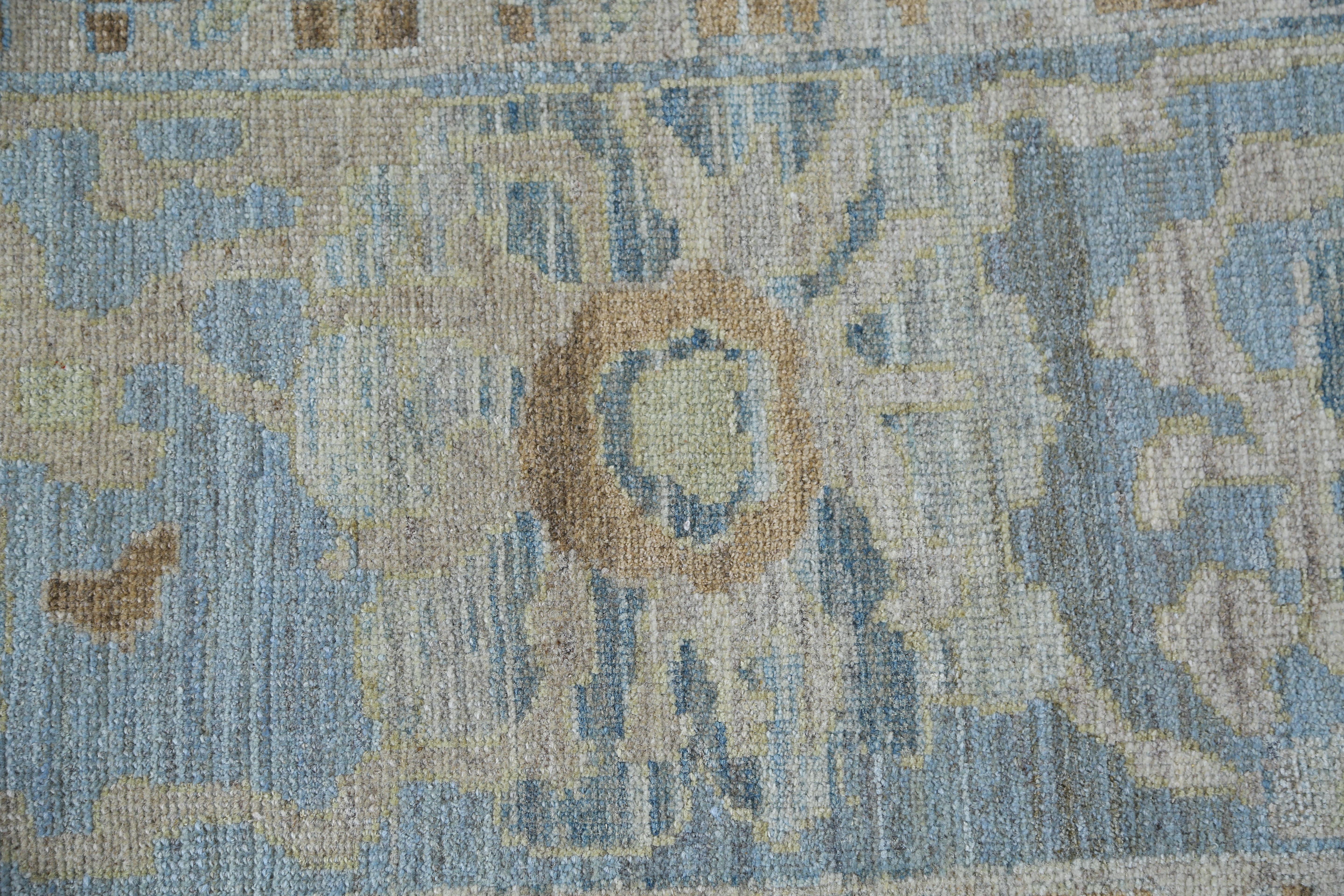 Blue Turkish Sultanabad Rug For Sale 8