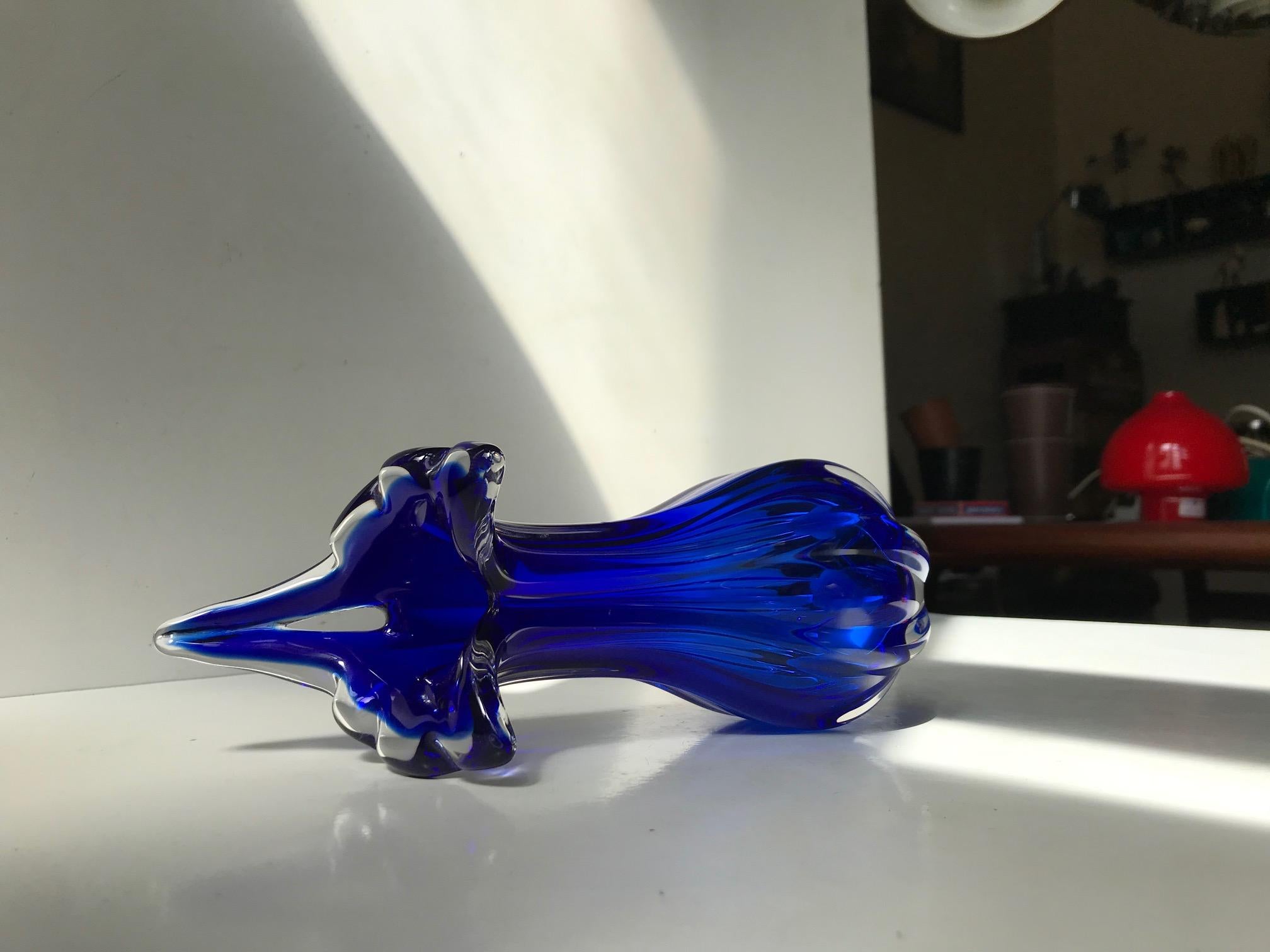 murano blue vase