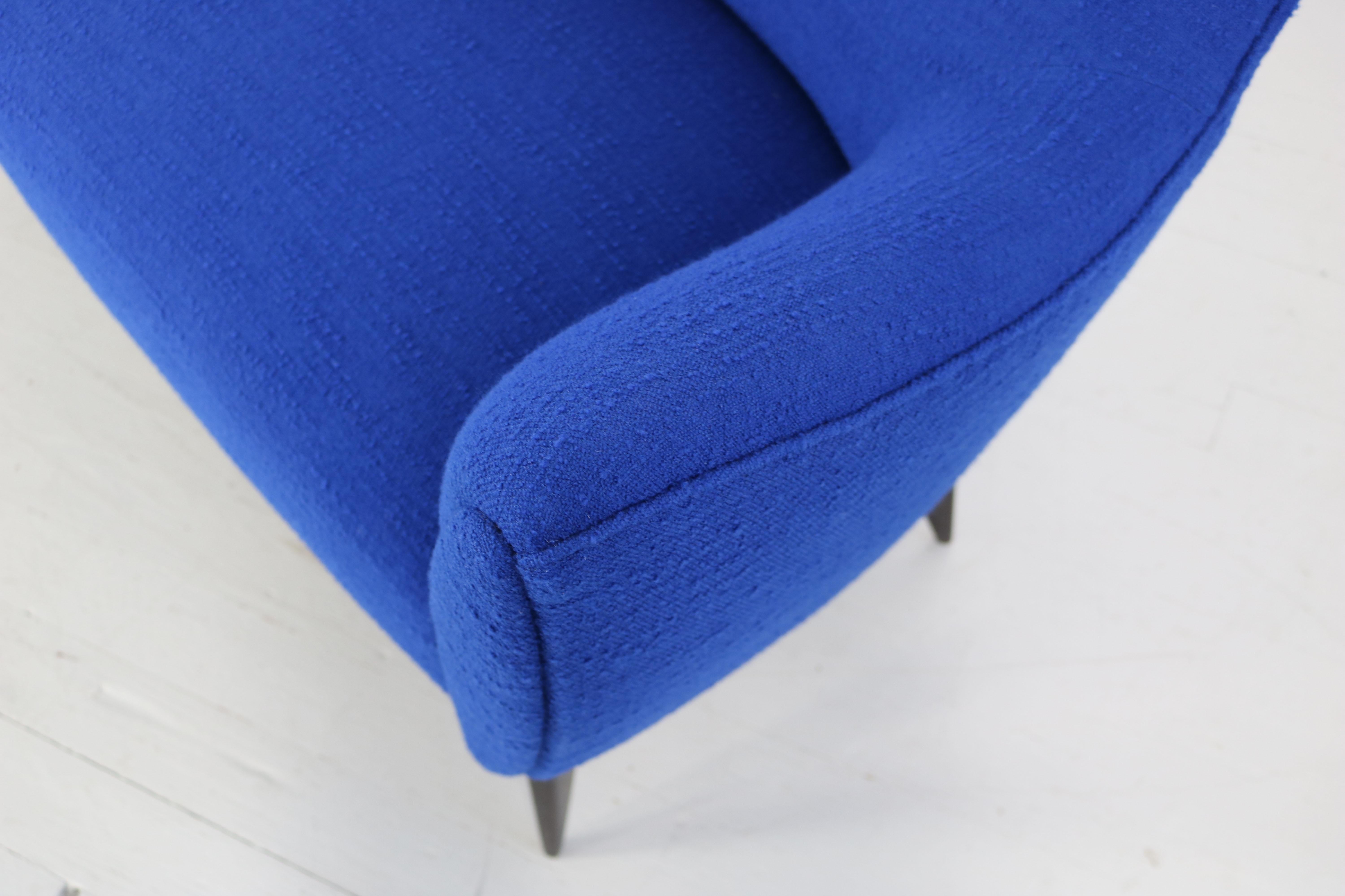 Blue Two-Seat Sofa, Design by Giulia Veronesi, ISA Bergamo, Italy, 1950s 4