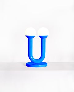Blue Umu Sculptural Table Lamp by Drusch Design