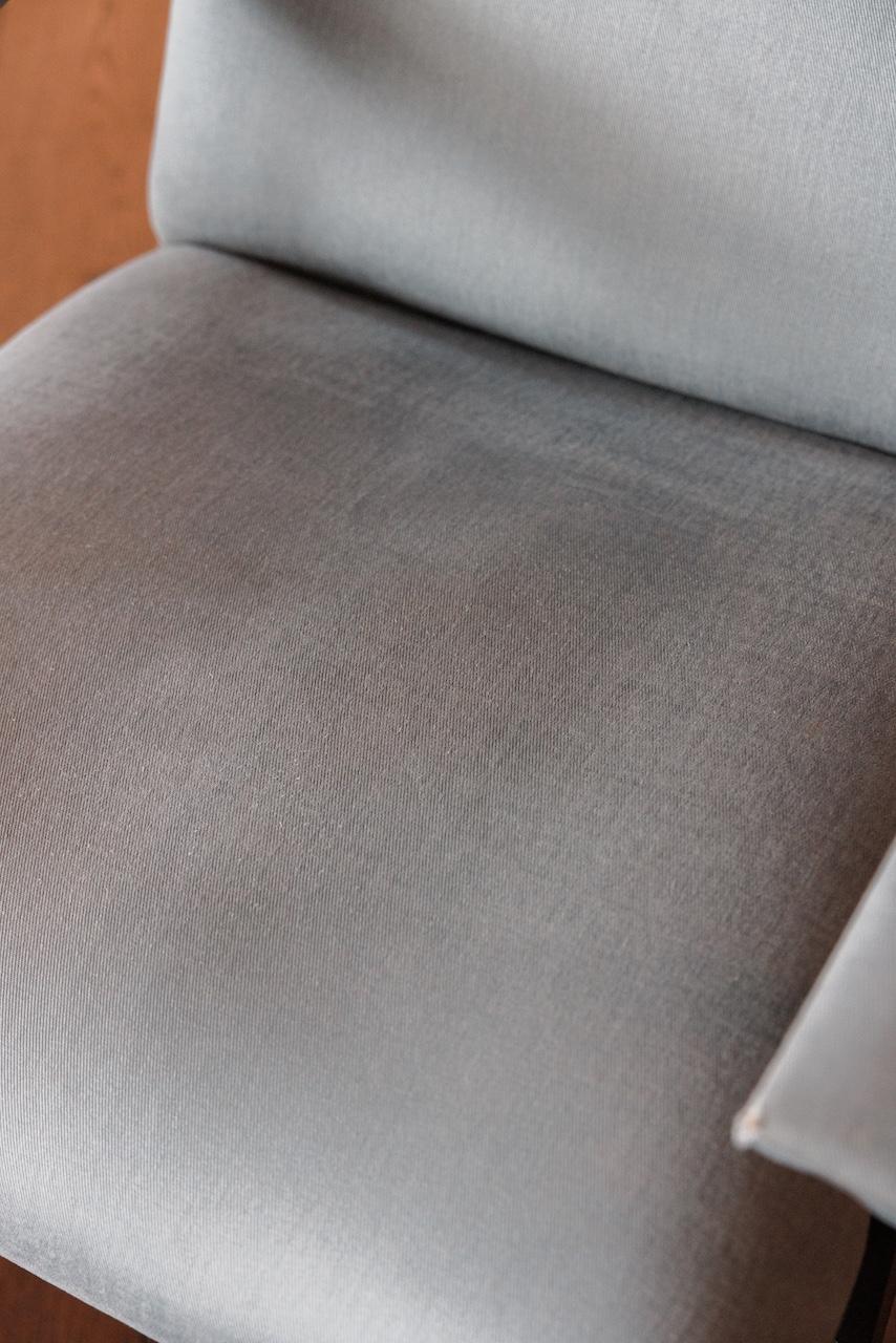 Contemporary Blue Upholstered Armchair w/ Metal Frame, from ANDY COHEN'S Personal Collection
