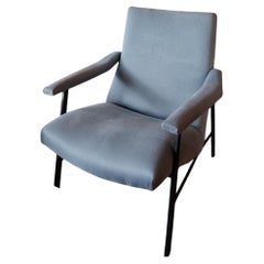 Blue Upholstered Armchair w/ Metal Frame, from ANDY COHEN'S Personal Collection