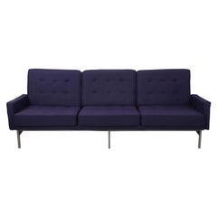 Blue Upholstered Sofa by Florence Knoll