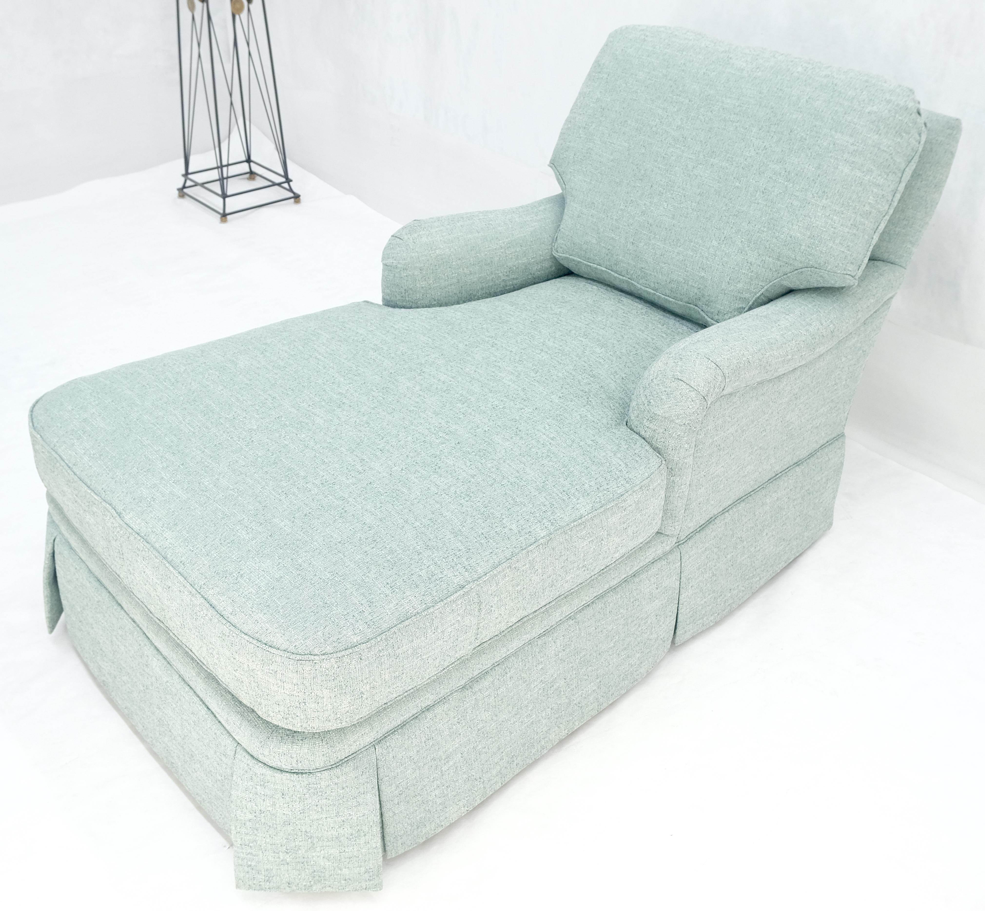 Blue Upholstery French Chaise Lounge c1970s MINT! For Sale 1