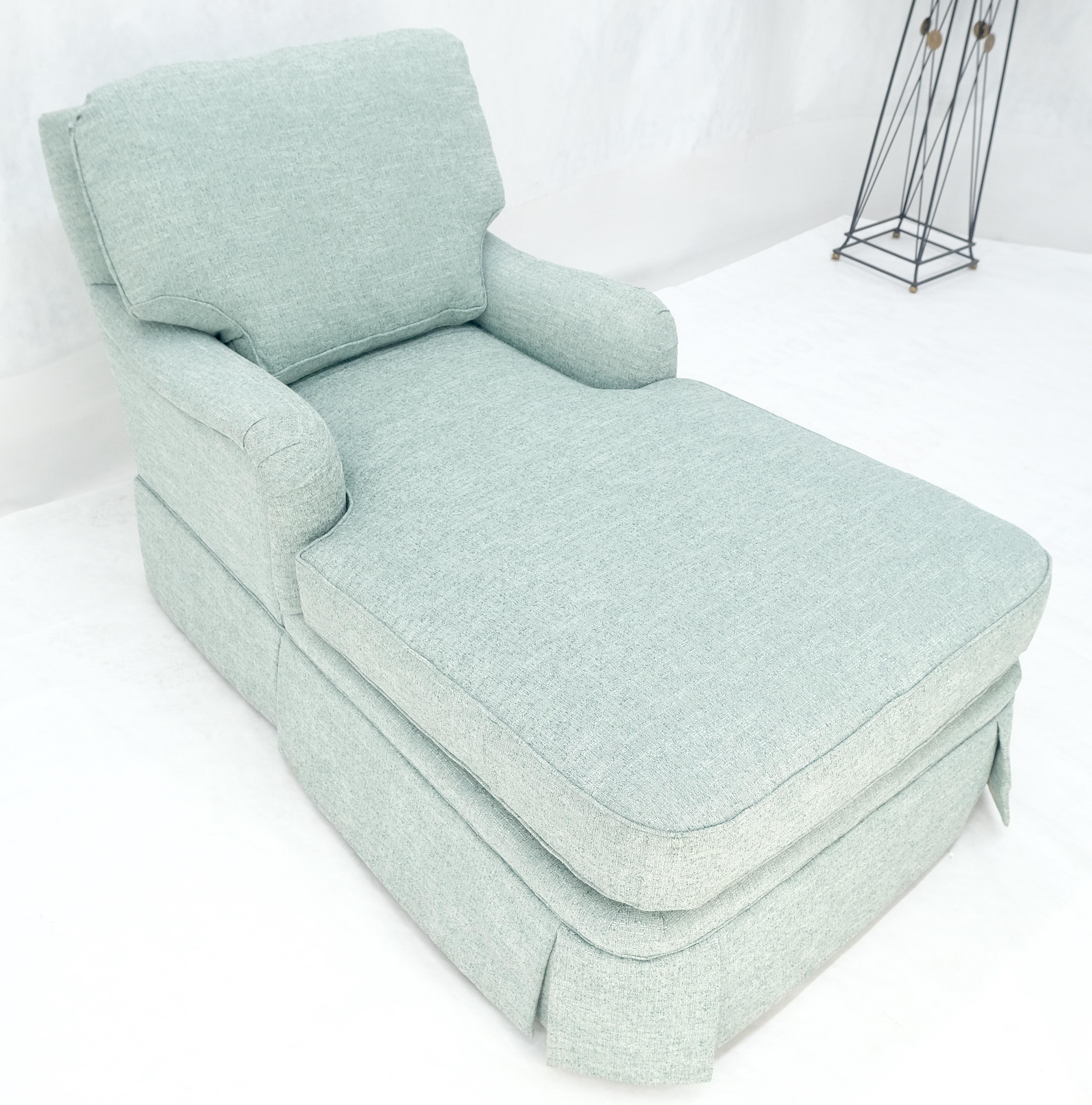 Blue Upholstery French Chaise Lounge c1970s MINT! For Sale 2